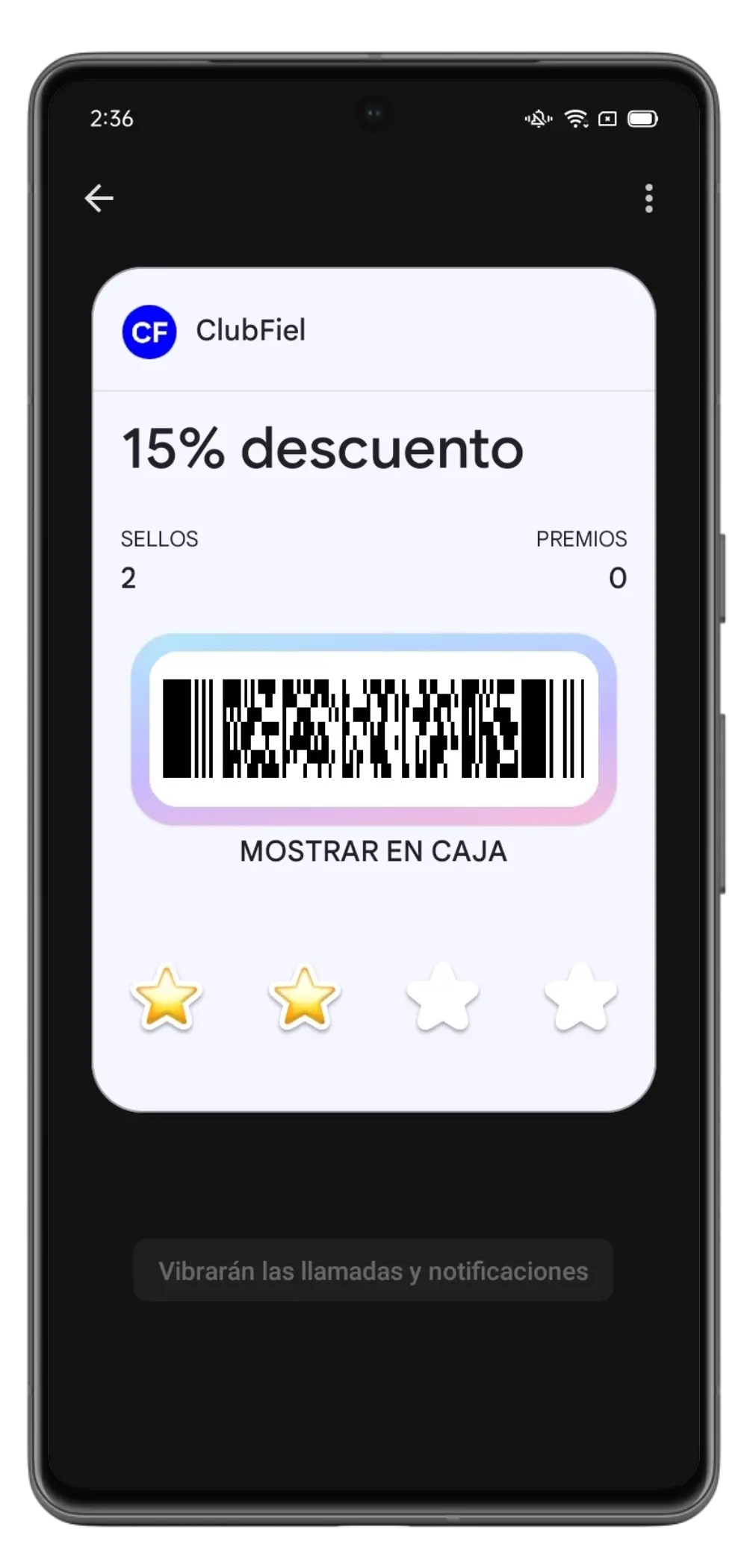 ClubFiel en Google Wallet